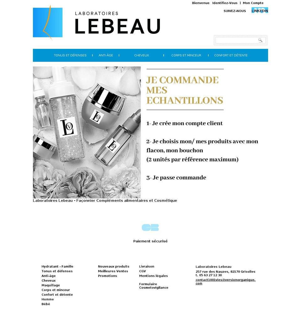 lebeau-shop.com — Shopify storefront screenshot