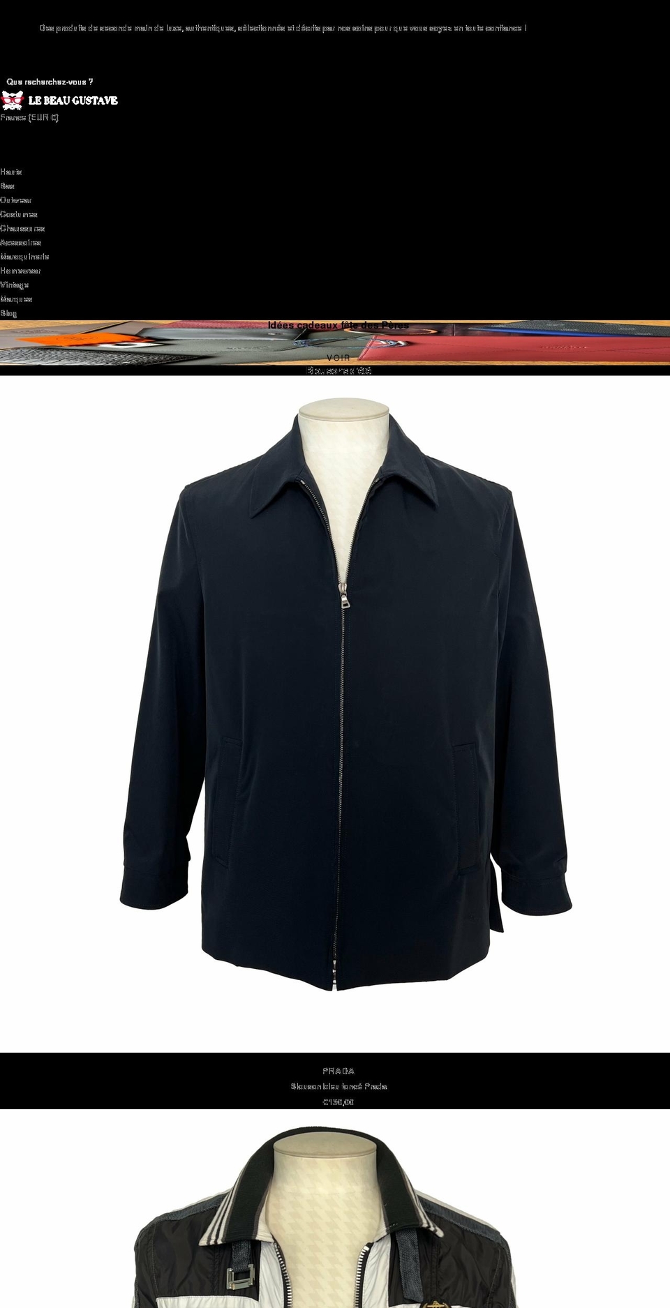 lebeaugustave.com shopify website screenshot