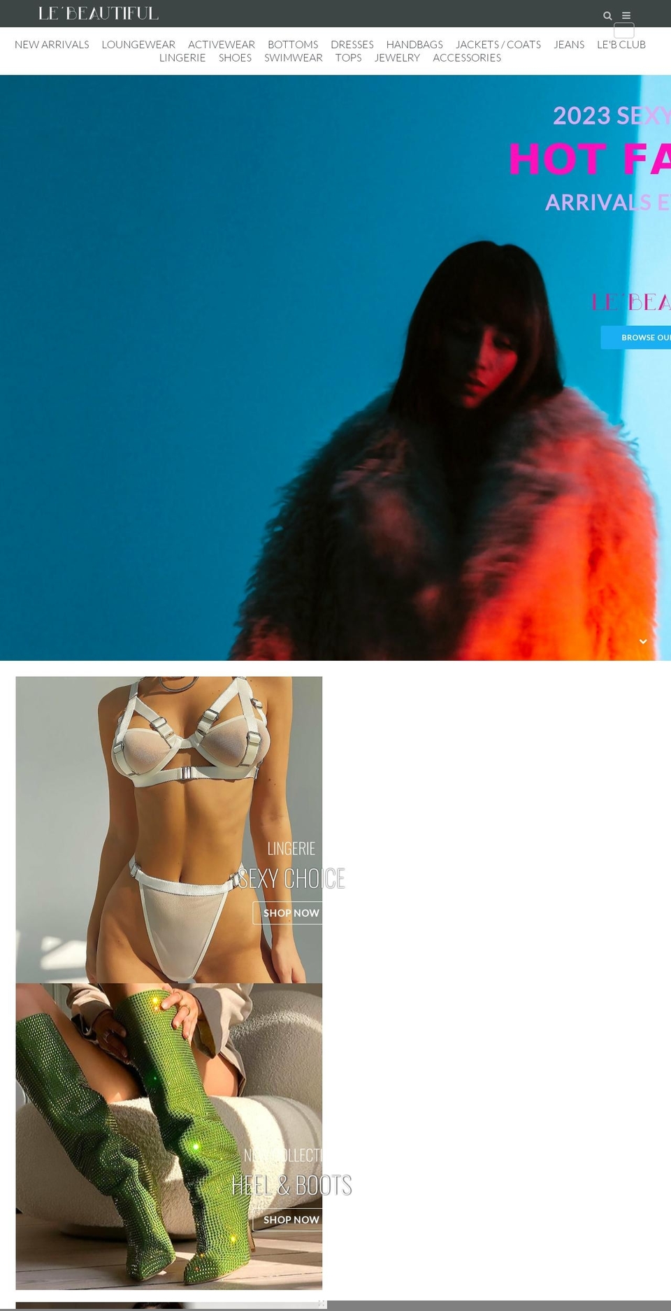 lebeautiful.co shopify website screenshot