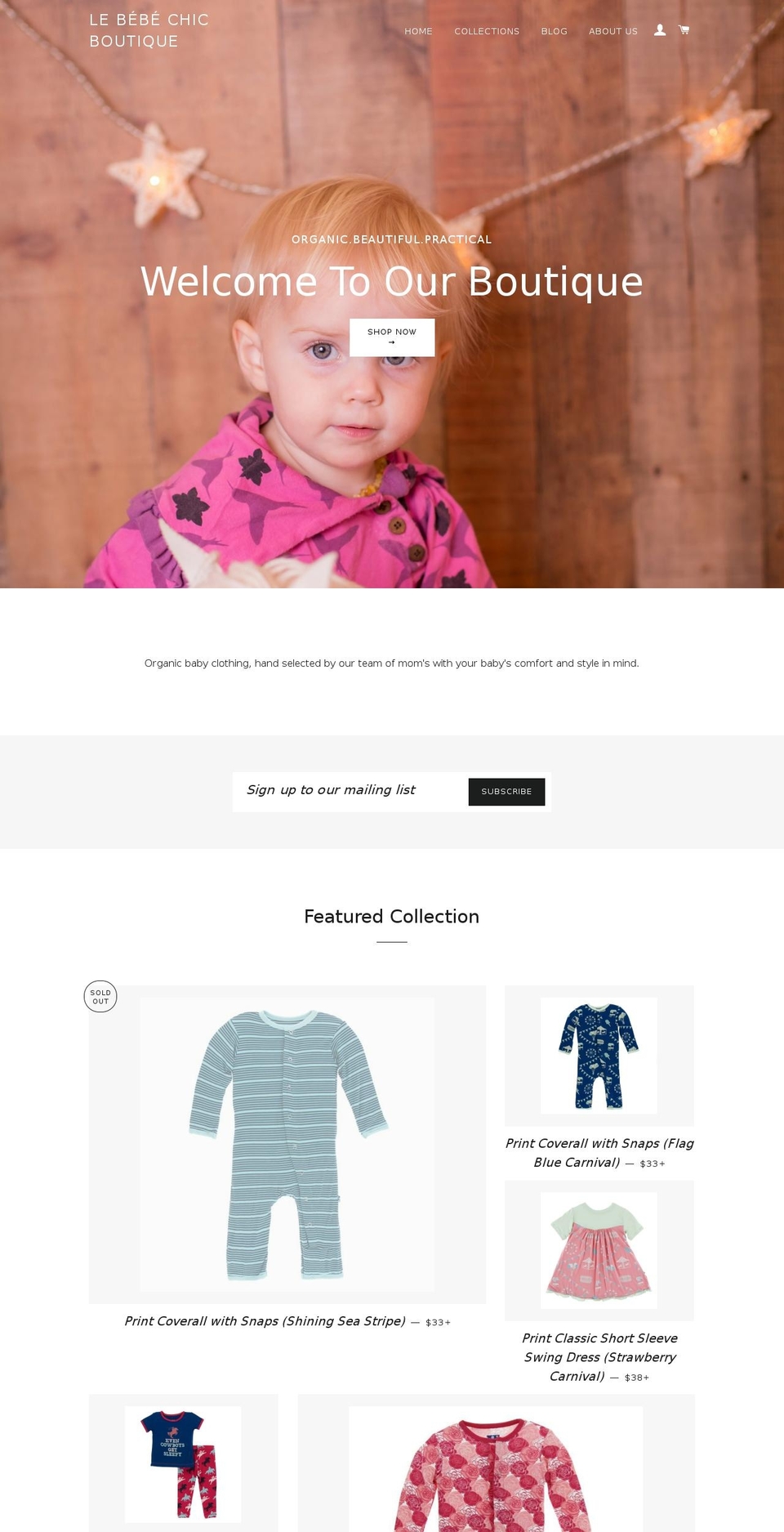 lebebechicboutique.com shopify website screenshot