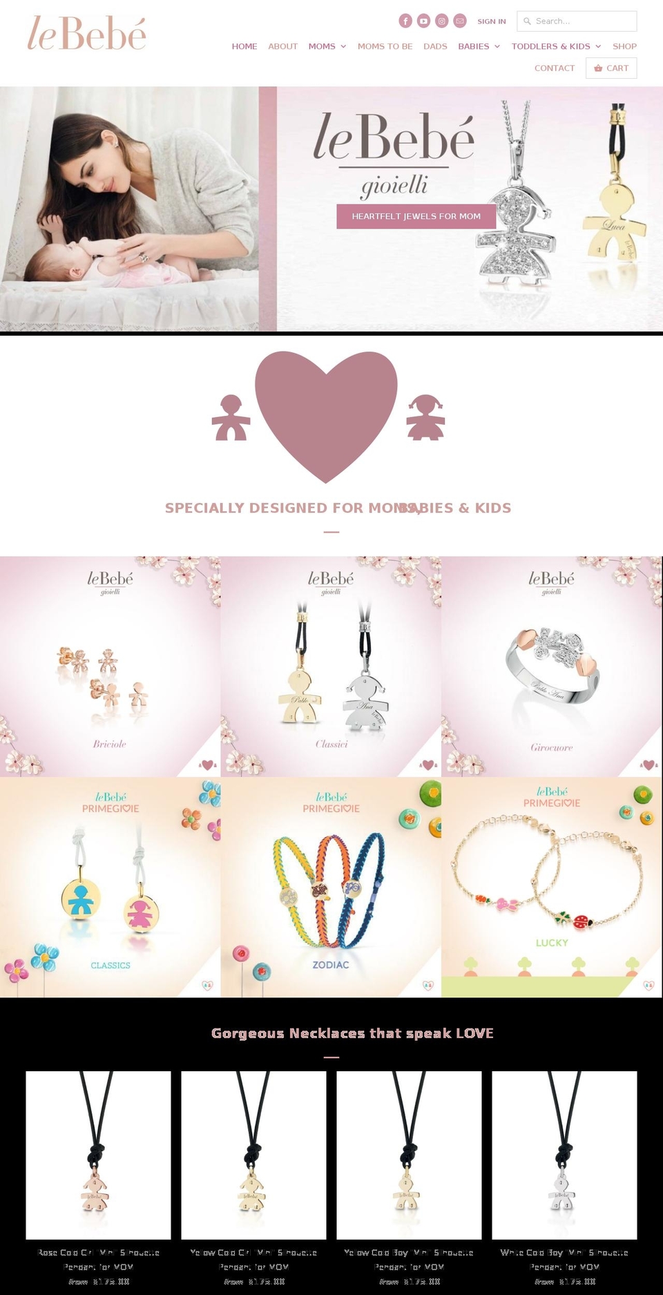 lebebejewelry.com — Shopify storefront screenshot