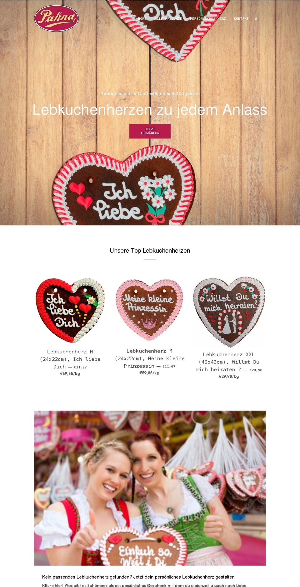 lebkuchenherz.de shopify website screenshot