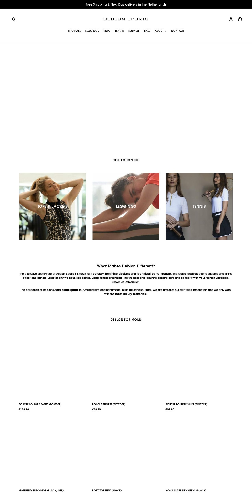 leblonsports.com — Shopify storefront screenshot
