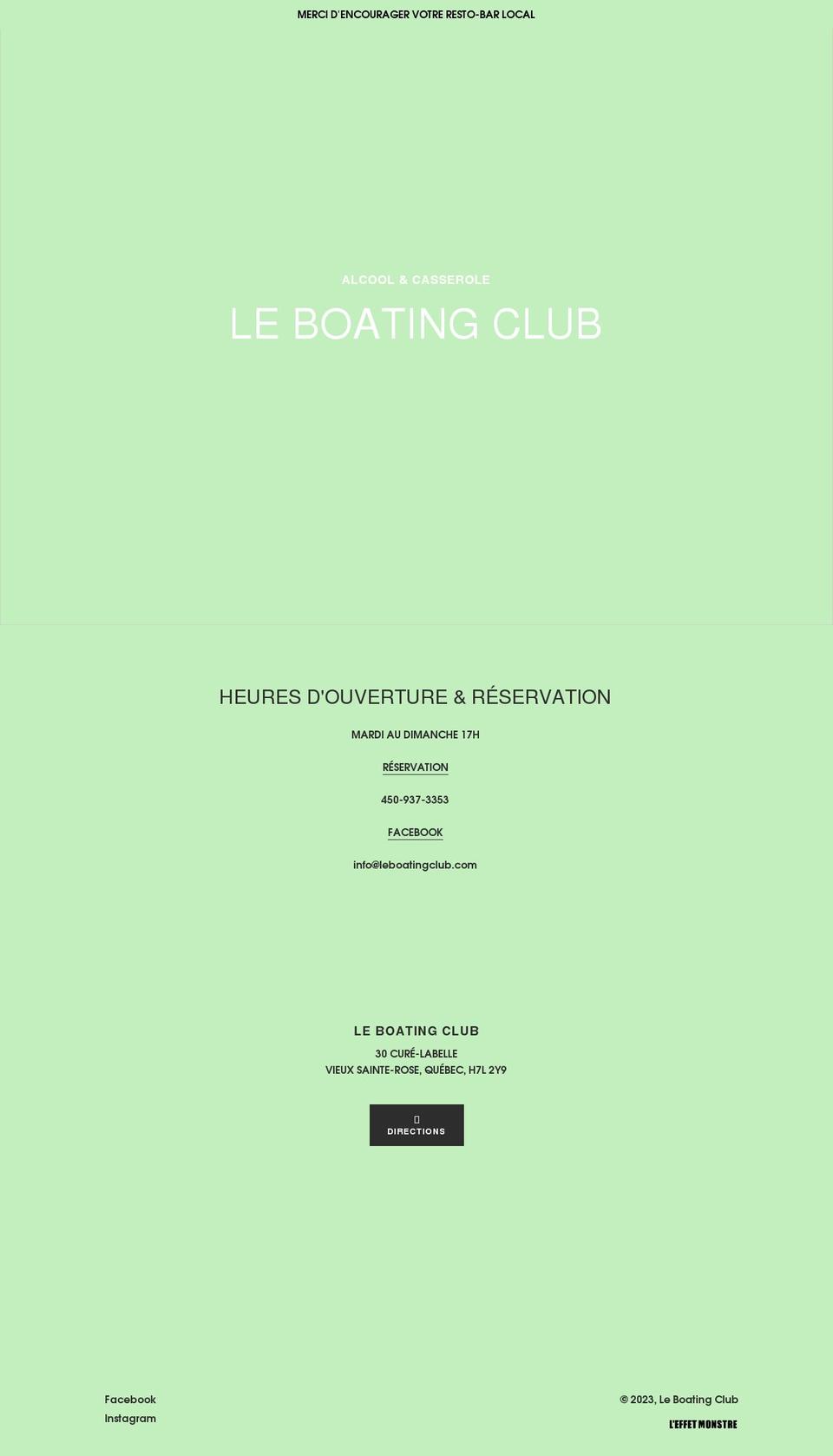 leboatingclub.com shopify website screenshot