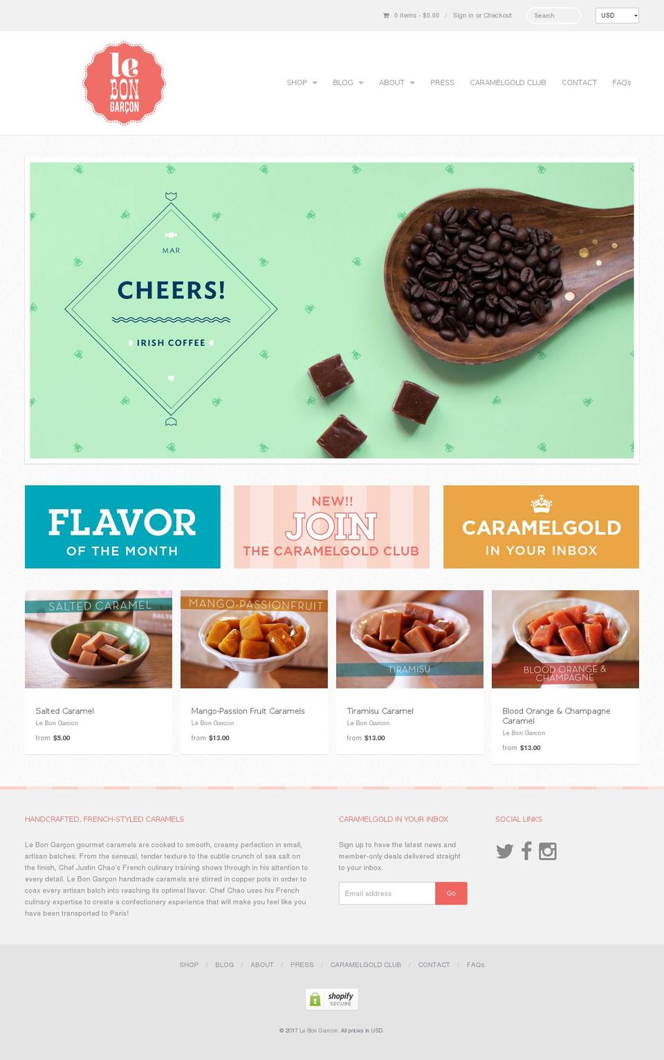 lebongarcon.com shopify website screenshot