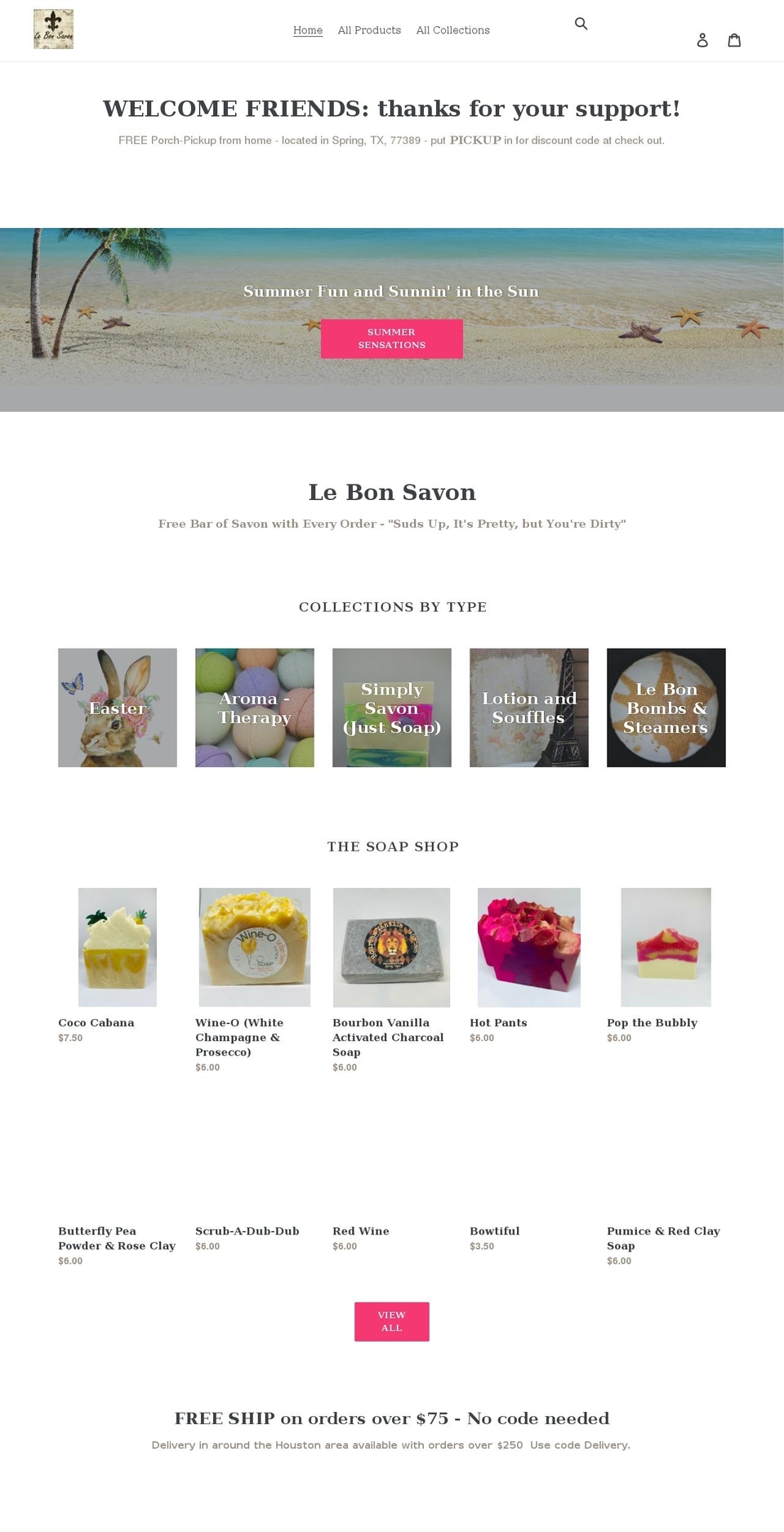 lebonsavonusa.com shopify website screenshot