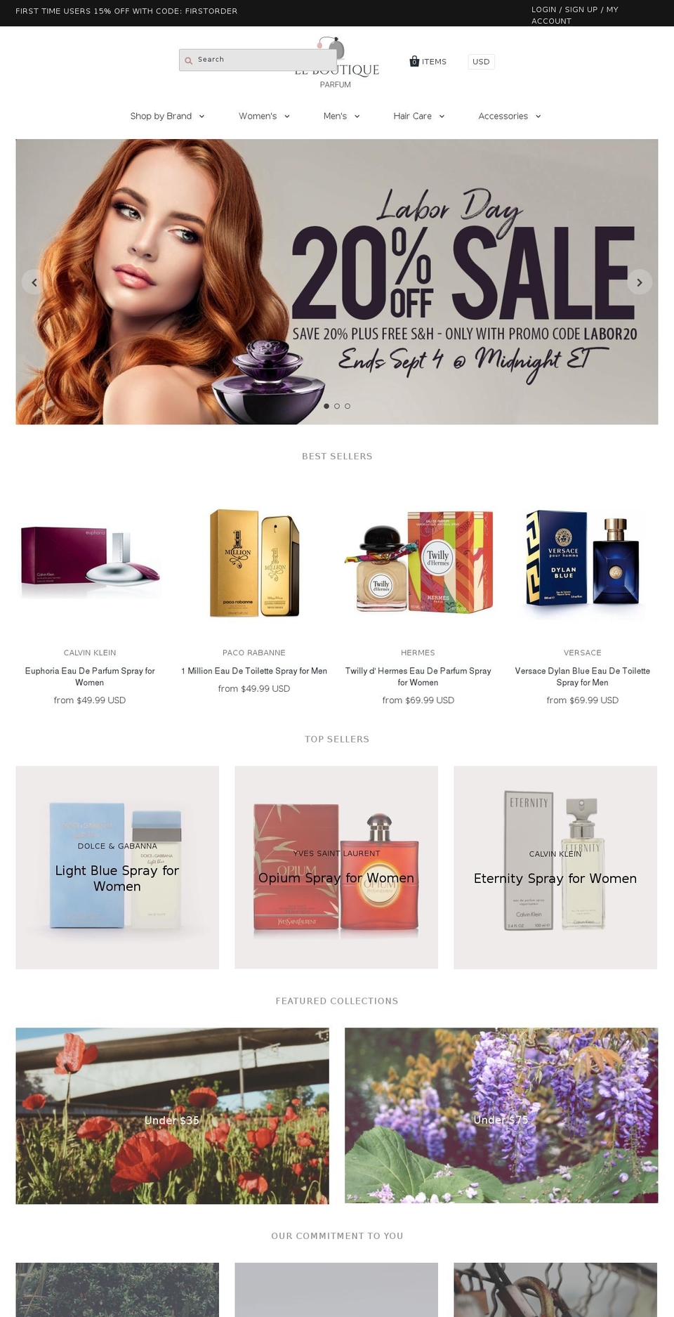 leboutiqueparfum.com — Shopify storefront screenshot