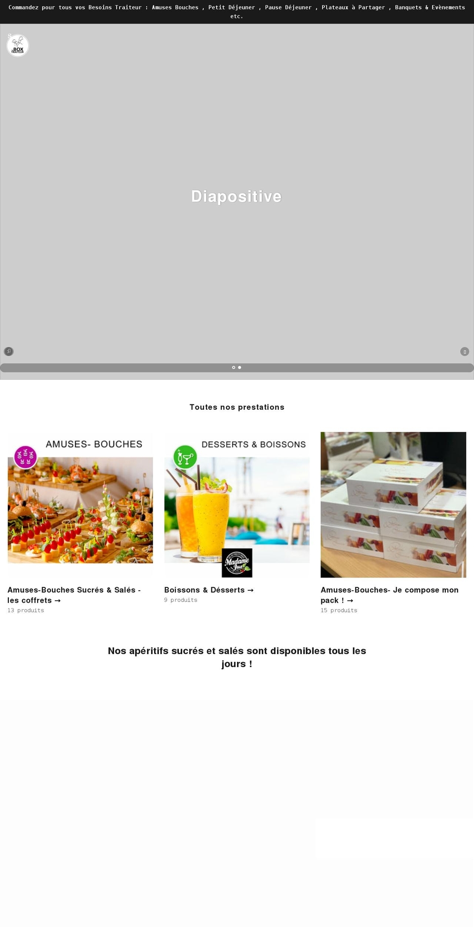 leboxtraiteur.com shopify website screenshot