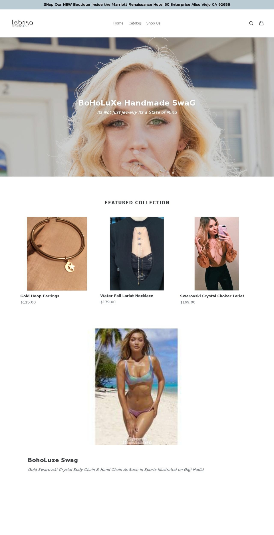 lebrisadesigns.com shopify website screenshot
