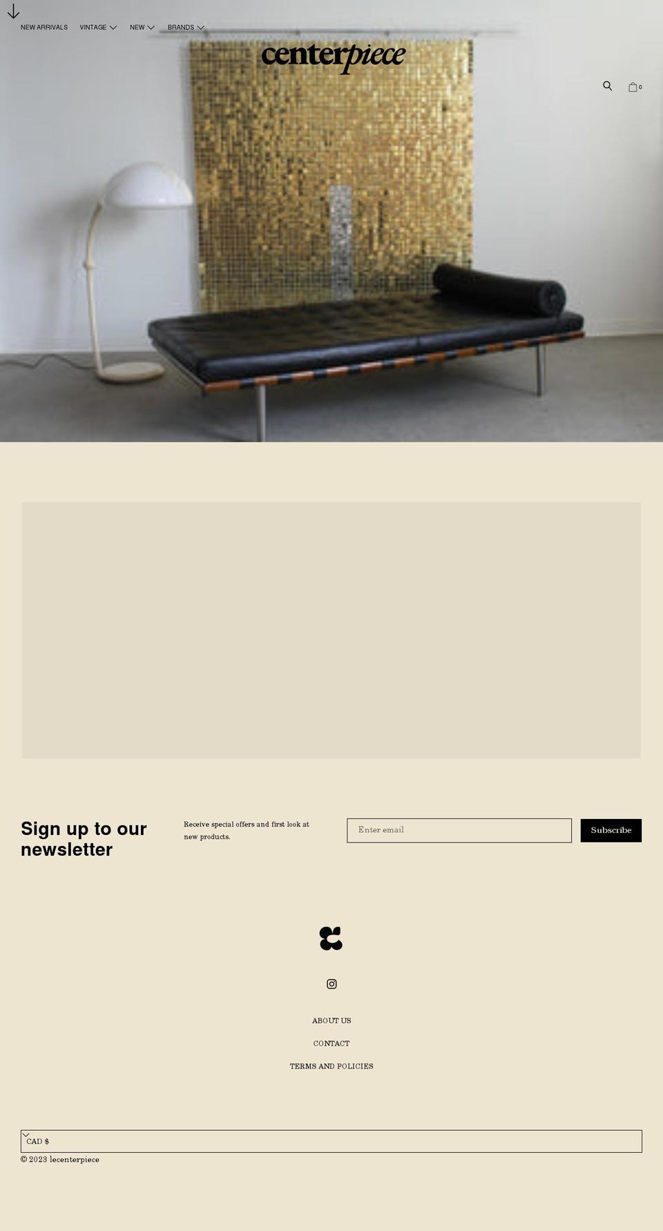 lecenterpiece.com shopify website screenshot
