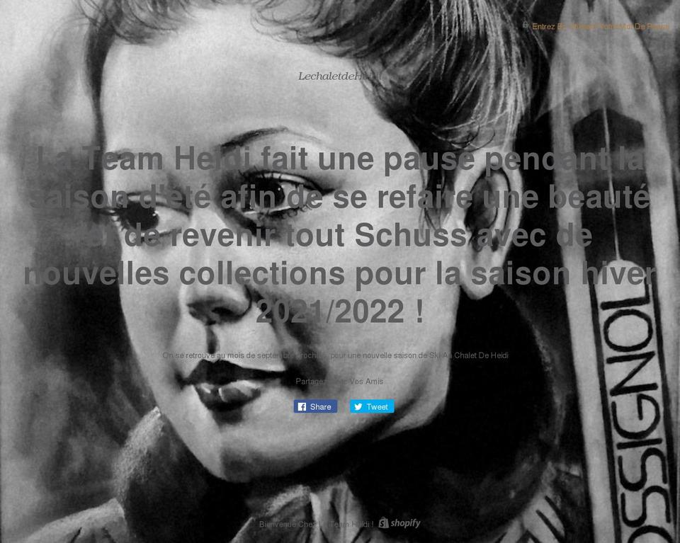 lechaletdeheidi.com shopify website screenshot