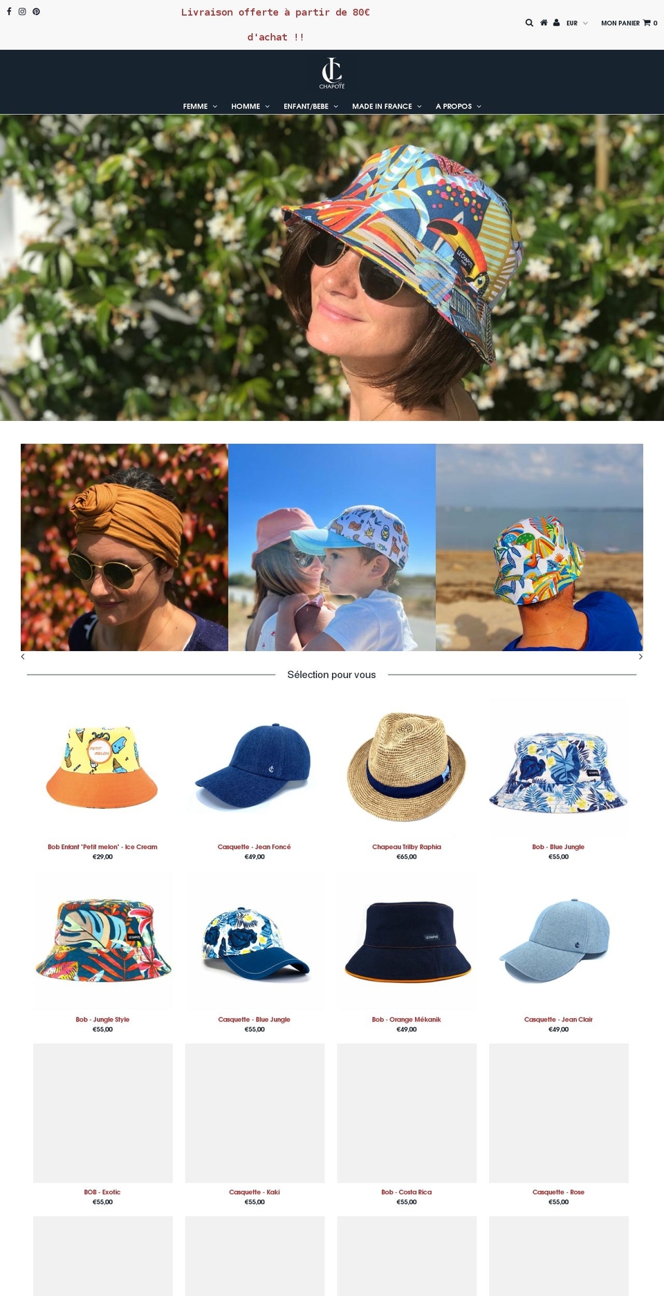 lechapote.com shopify website screenshot