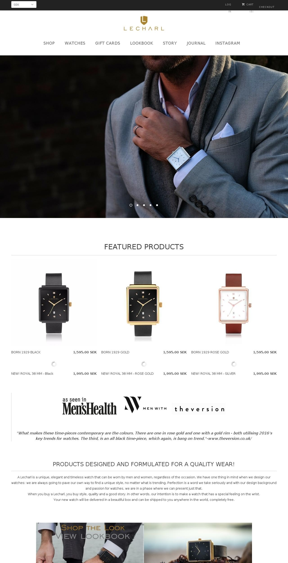 lecharl.com shopify website screenshot