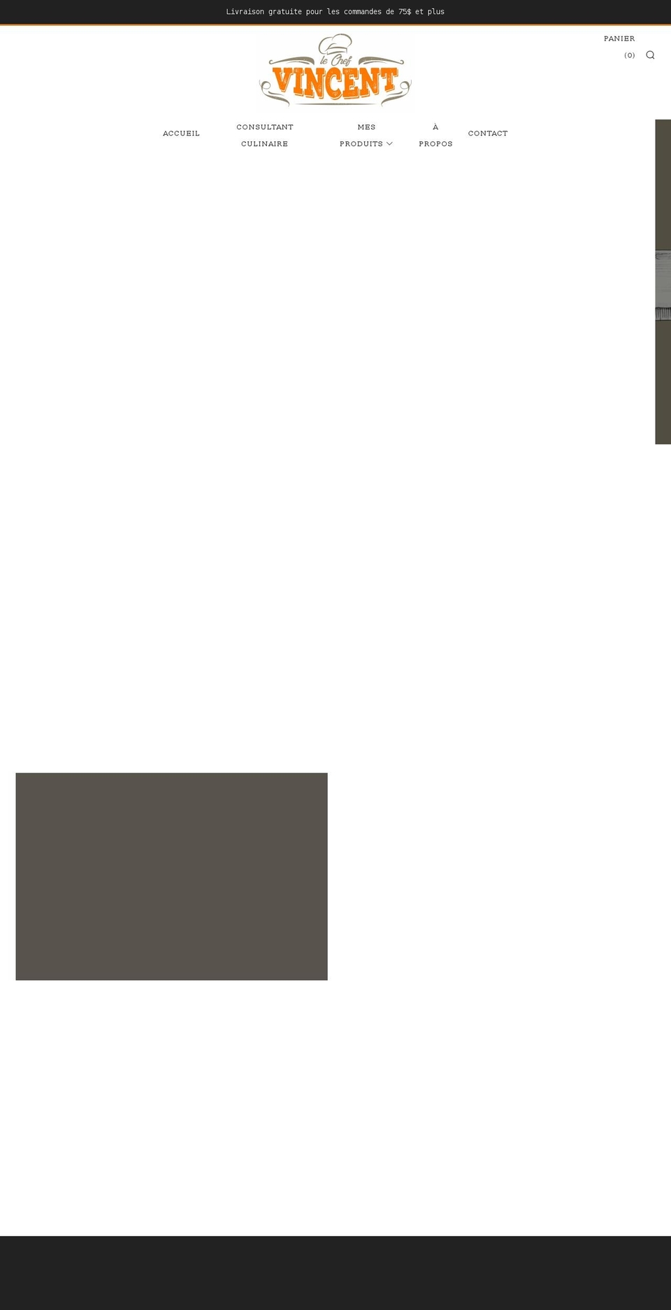 lechefvincent.com shopify website screenshot