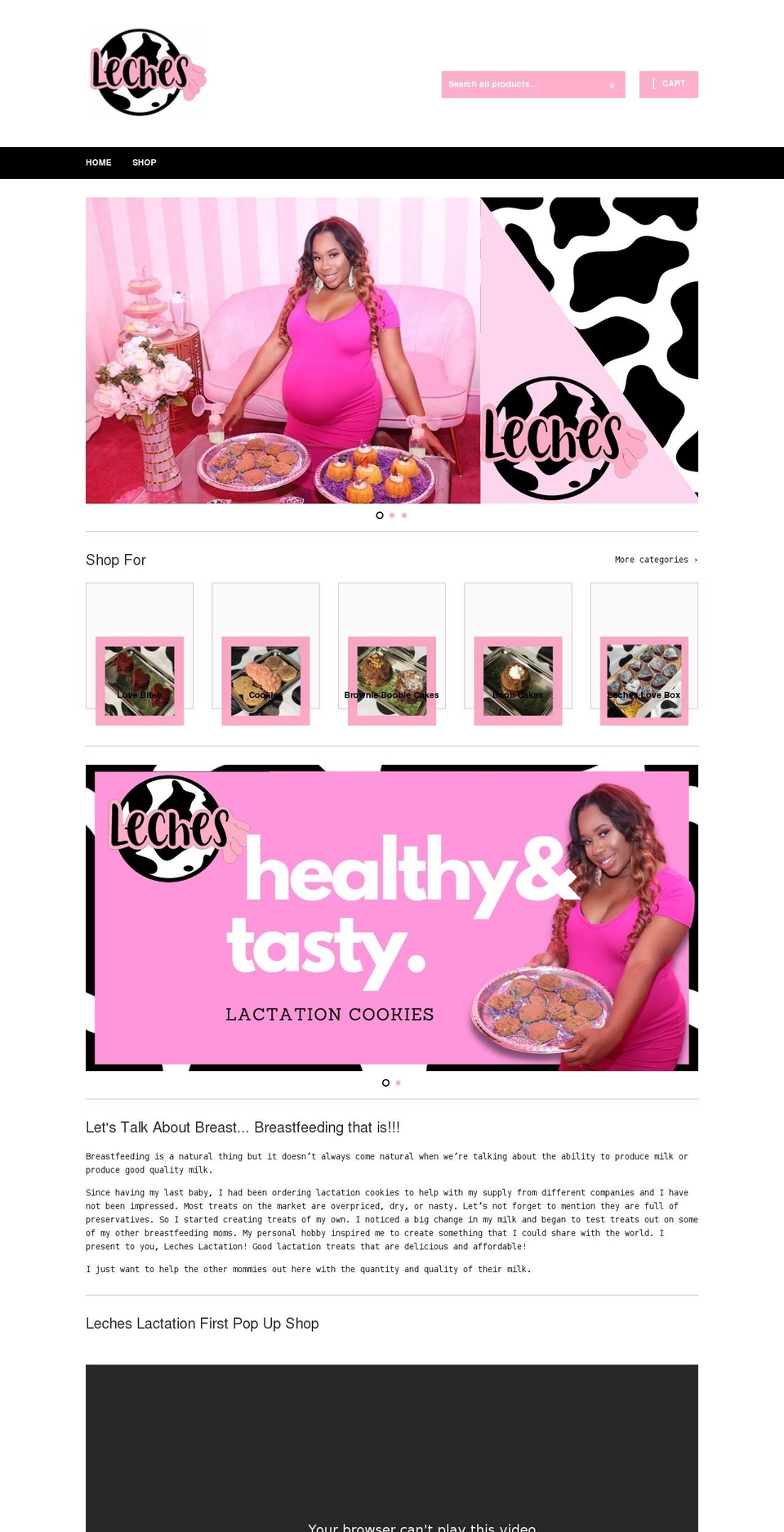 lecheslactation.com shopify website screenshot