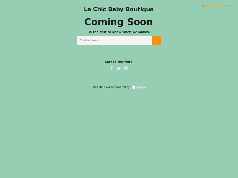 lechicbabyboutique.com — Shopify storefront screenshot
