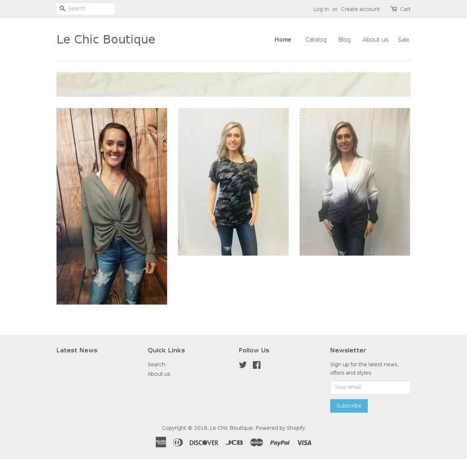 lechicboutique.org shopify website screenshot