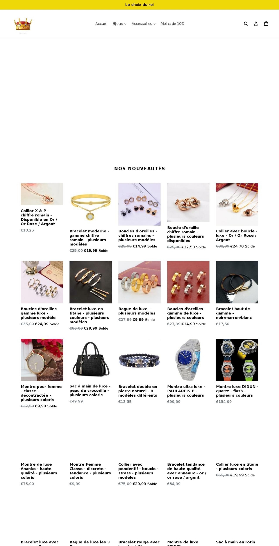 lechoixduroi.com — Shopify storefront screenshot