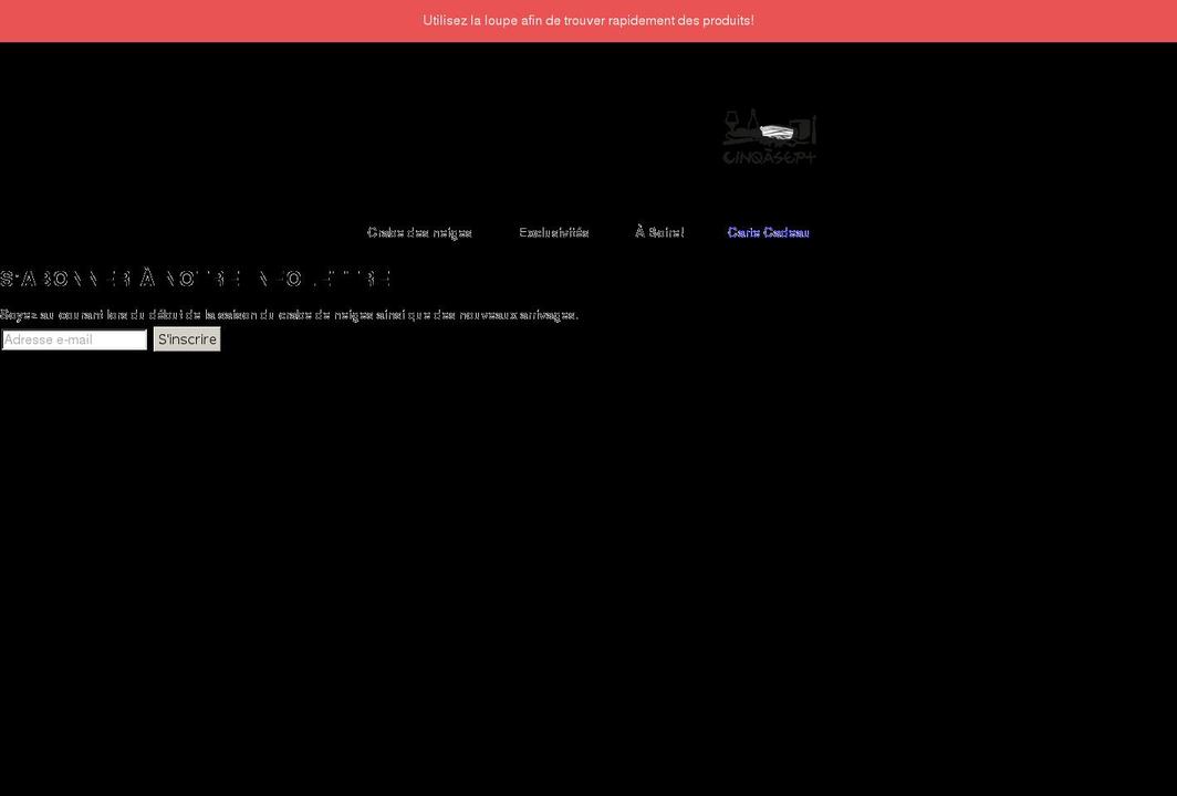 lecinqasept.ca shopify website screenshot