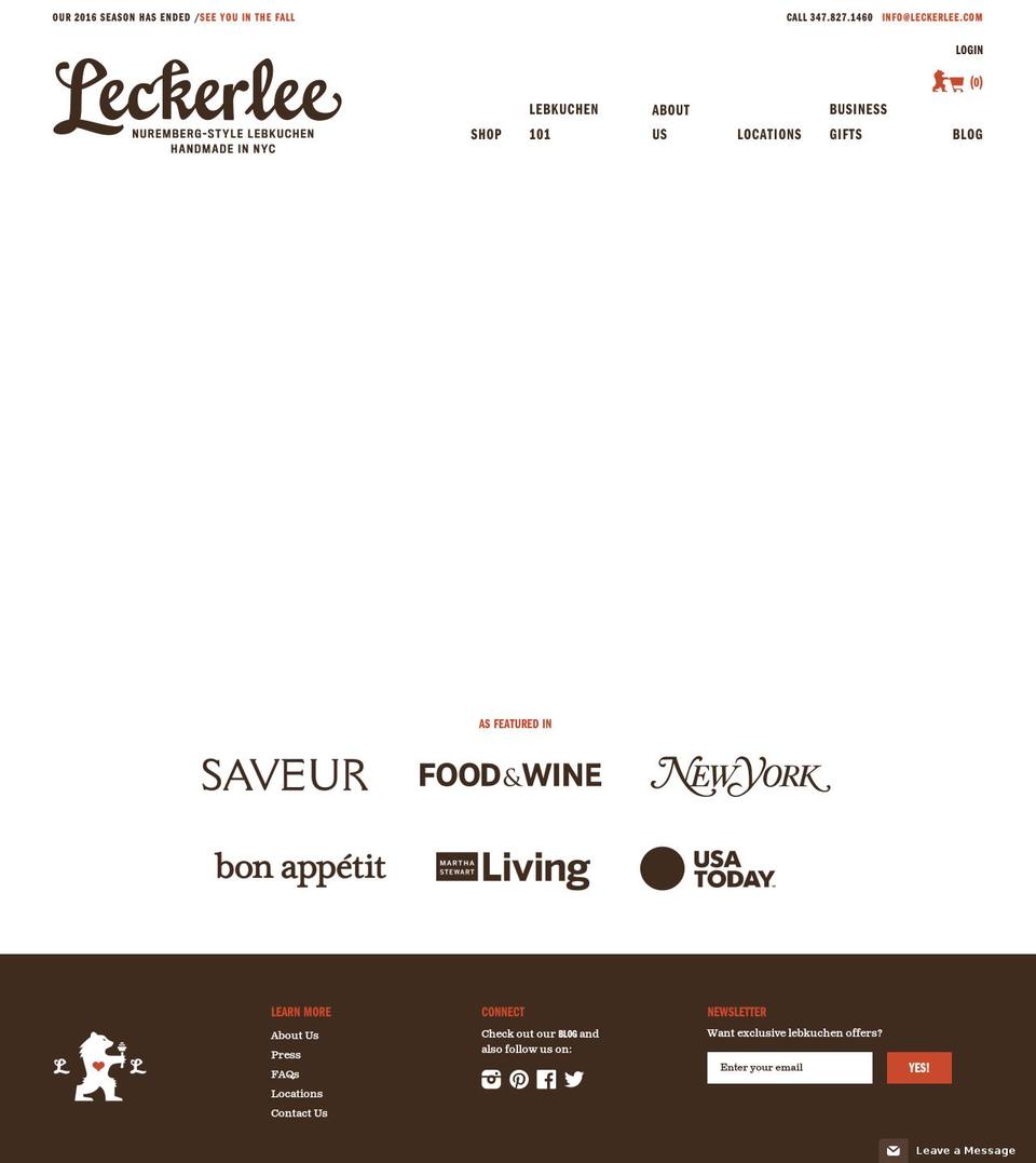 November Shopify theme site example leckerlee.com