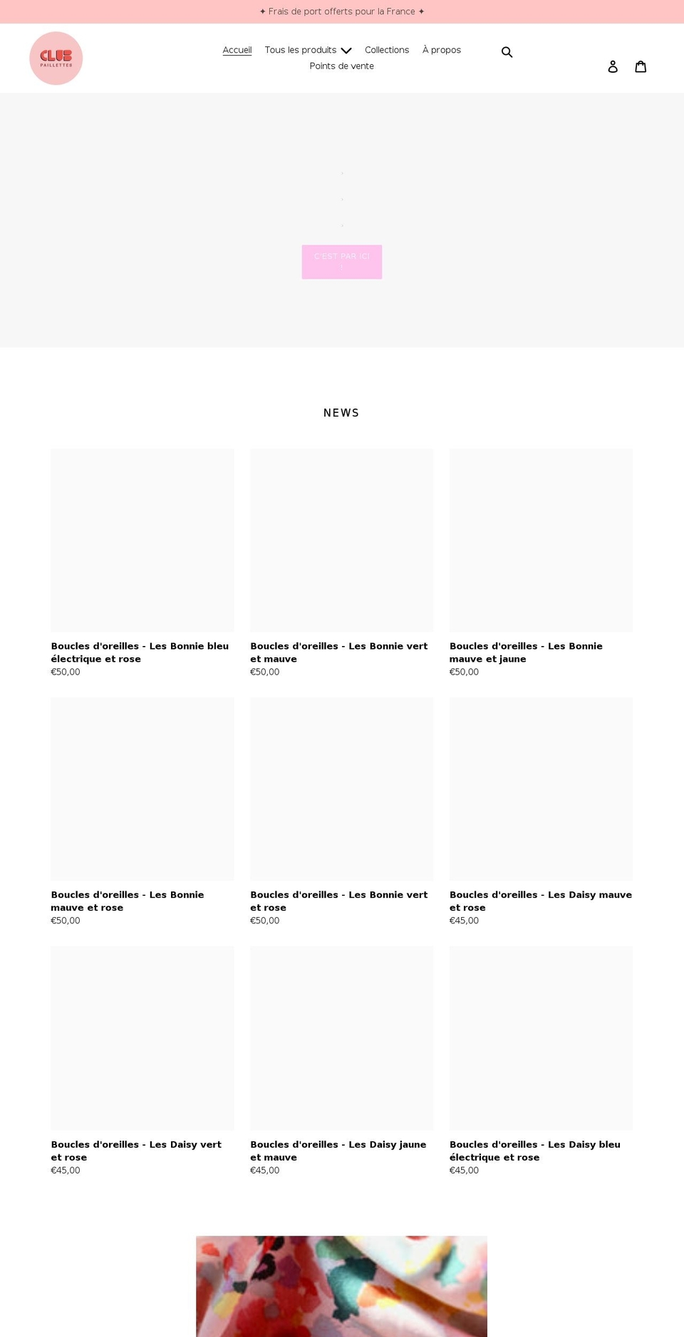leclubpaillettes.com shopify website screenshot