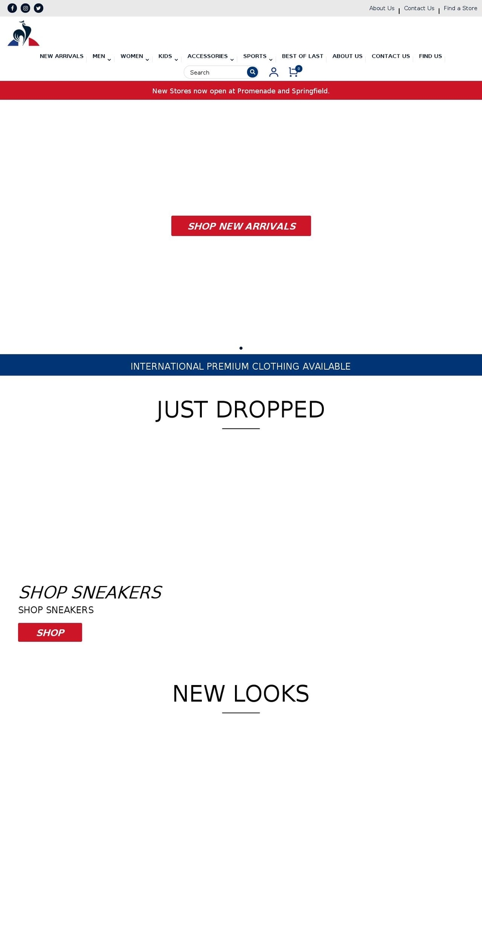 lecoqsportif.co.za shopify website screenshot