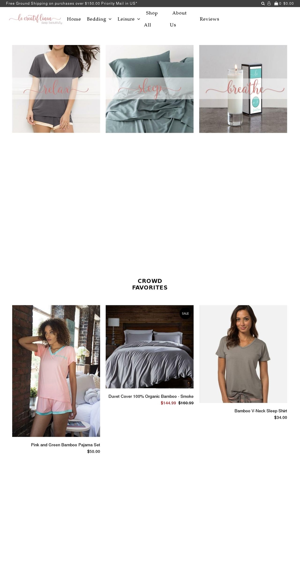 lecreatifdesigns.com — Shopify storefront screenshot
