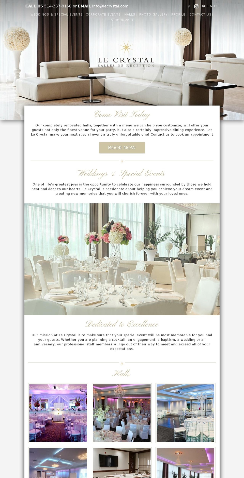 lecrystal.ca shopify website screenshot