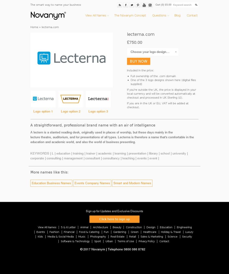 lecterna.com shopify website screenshot