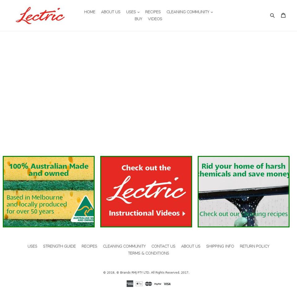 lectric.com.au shopify website screenshot