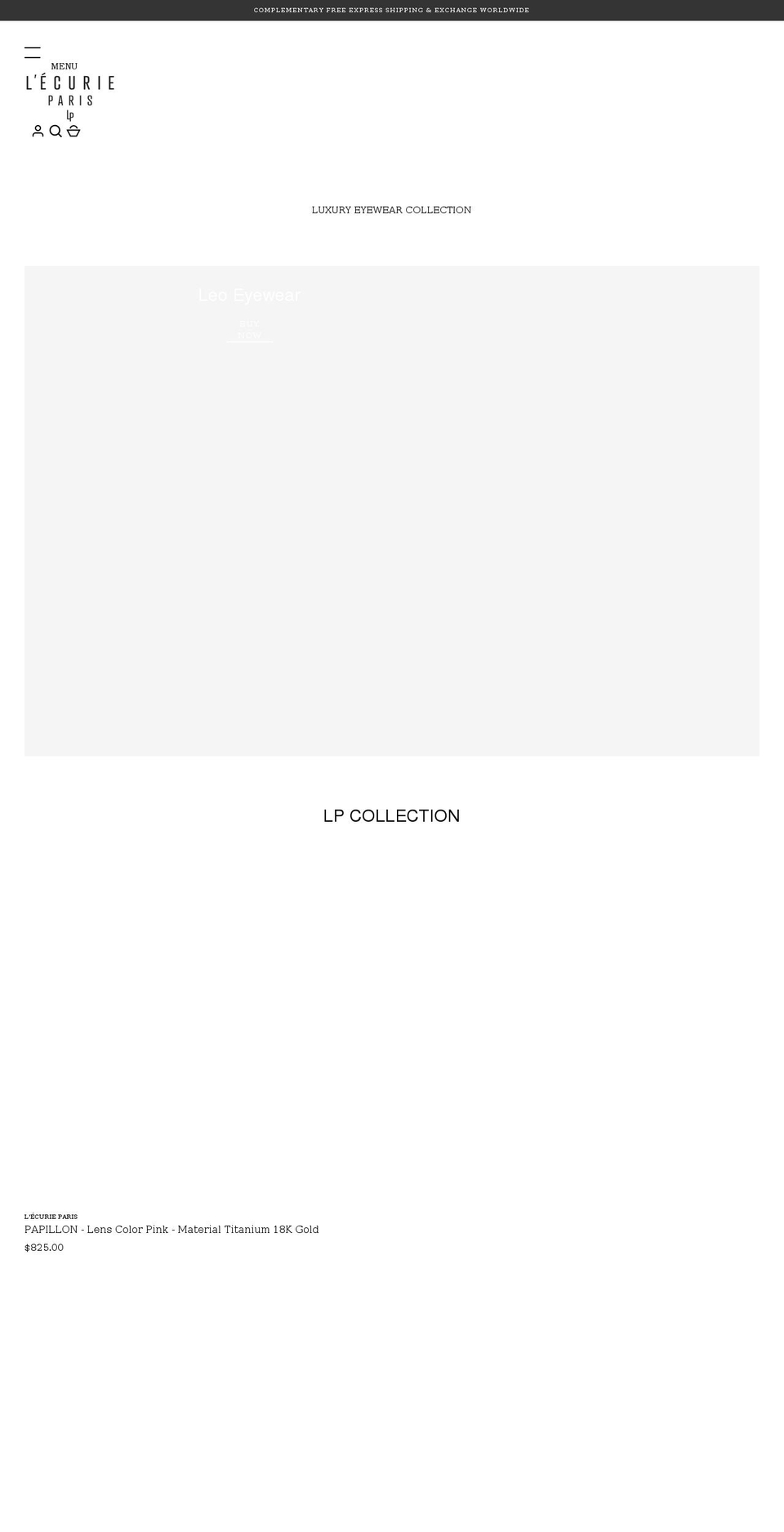 lecurieparis.com shopify website screenshot