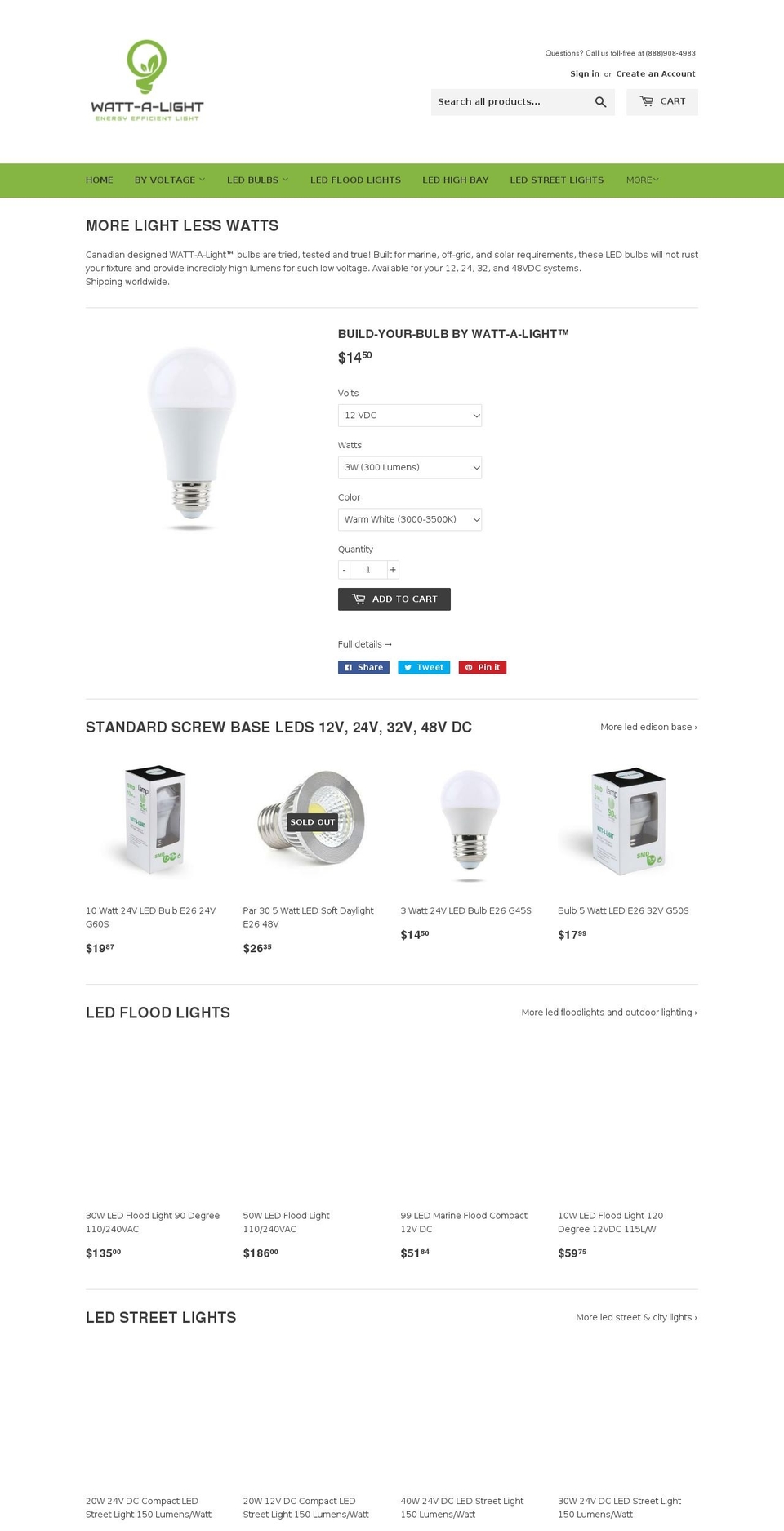 led-cfl-lighthouse.com shopify website screenshot