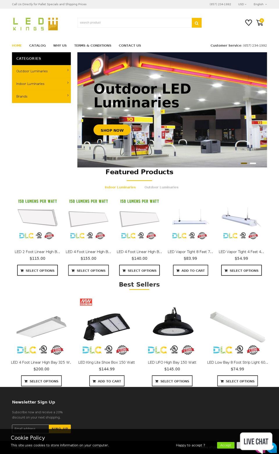 led-kings.com — Shopify storefront screenshot