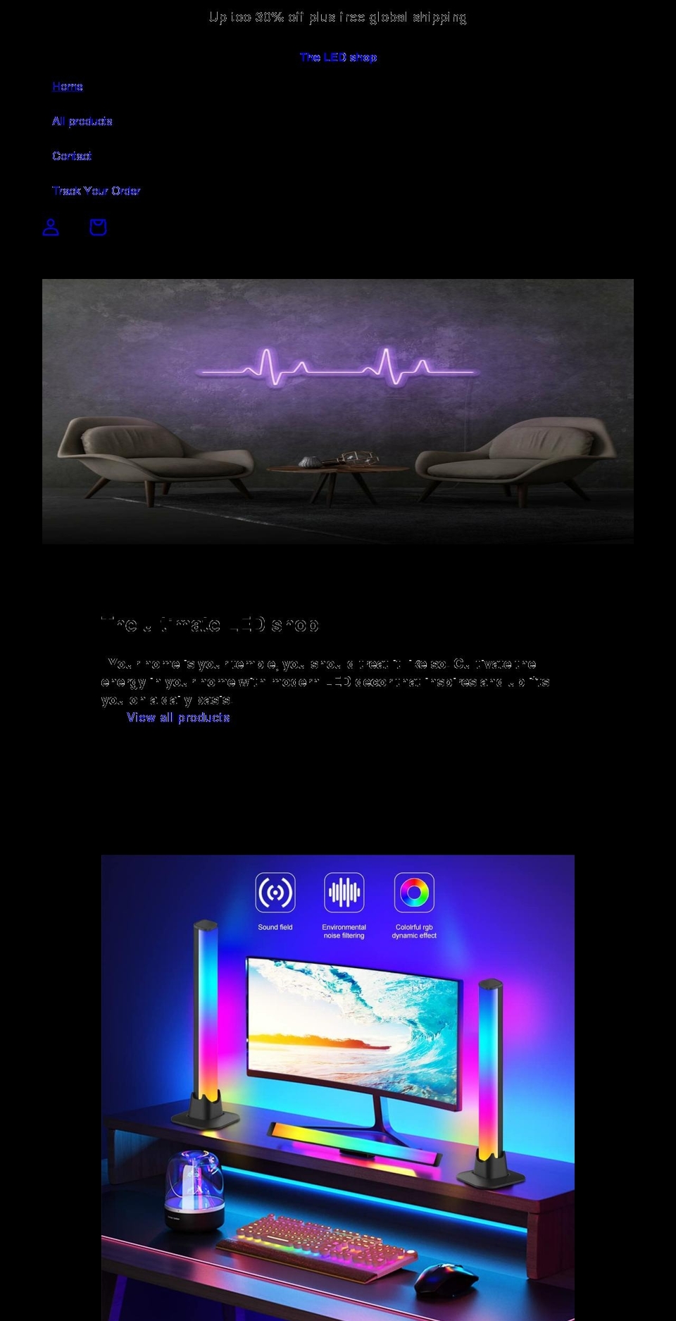 led-message-board.com shopify website screenshot