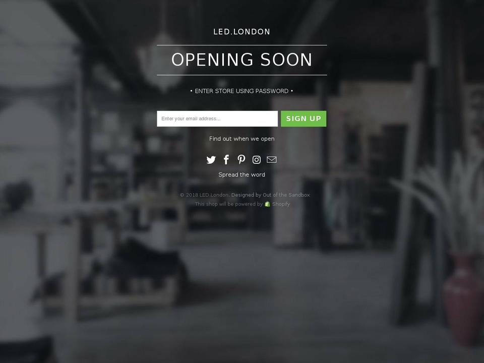 led.london shopify website screenshot