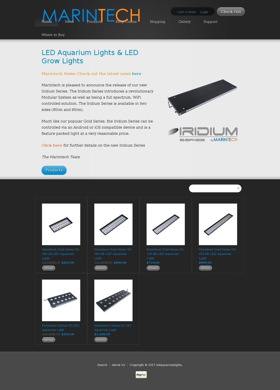 mono Shopify theme site example ledaquariumlights.net.au