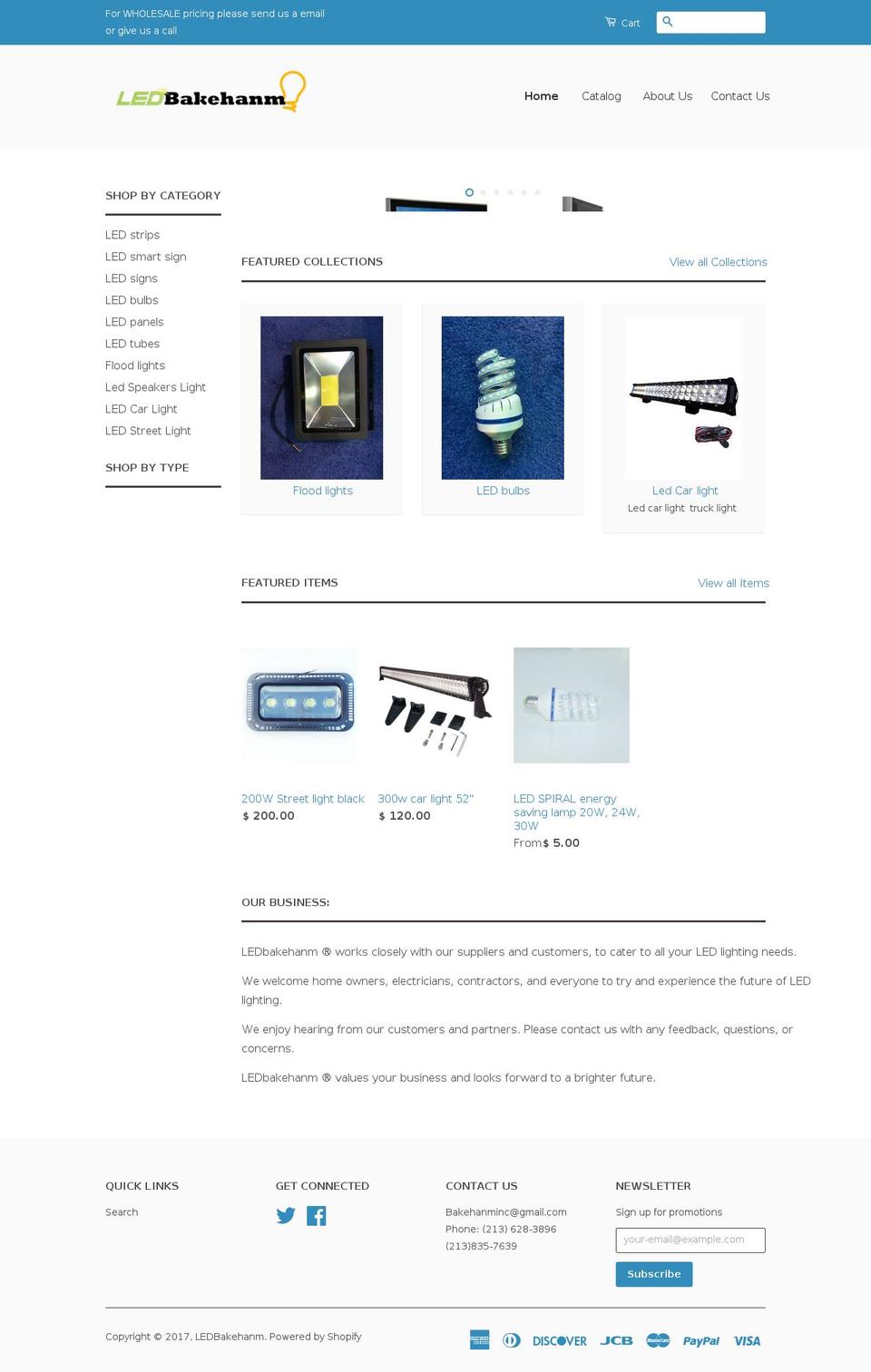 ledbakehanm.com shopify website screenshot