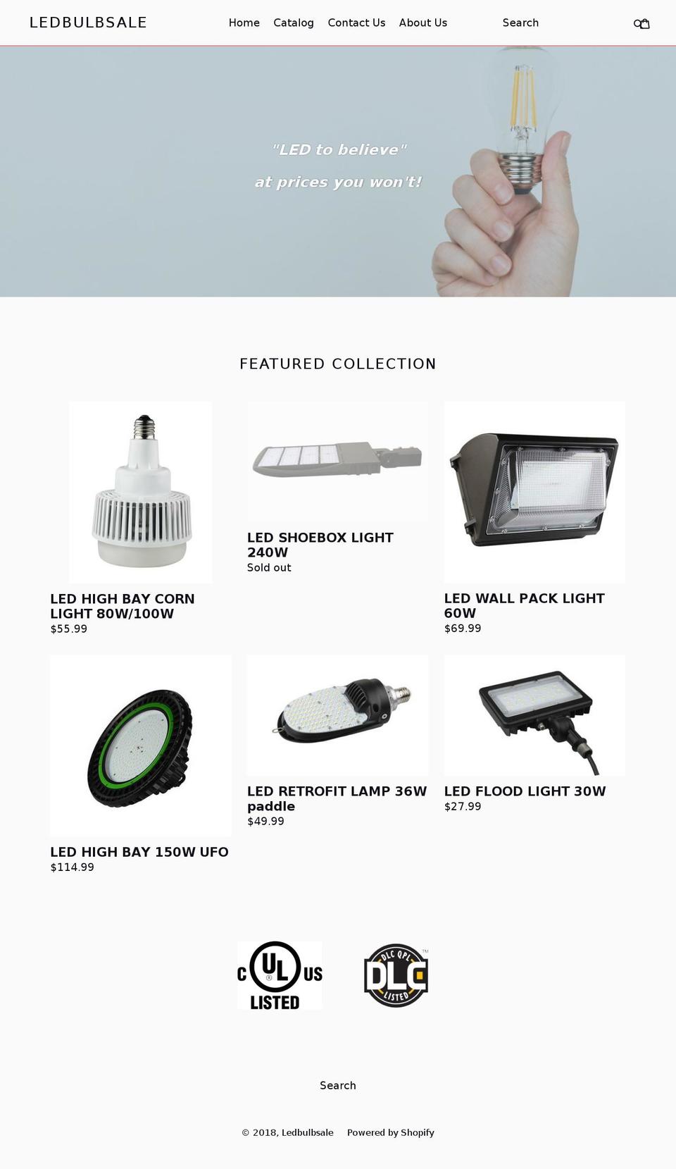 ledbulbsale.com — Shopify storefront screenshot