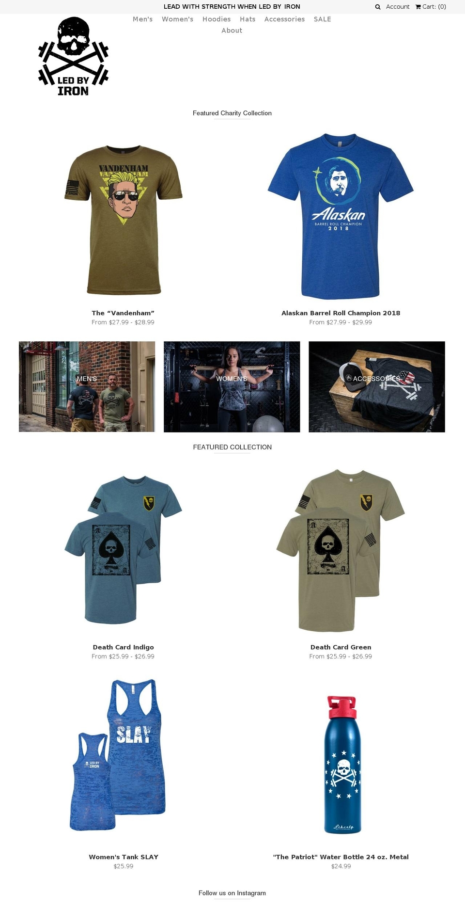 ledbyiron.com shopify website screenshot