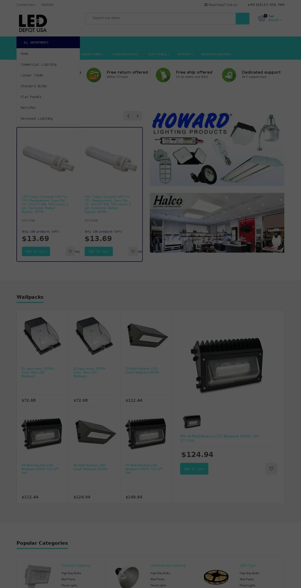 leddepotusa.biz shopify website screenshot