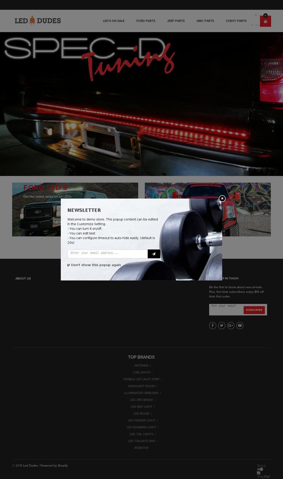 leddudes.com — Shopify storefront screenshot