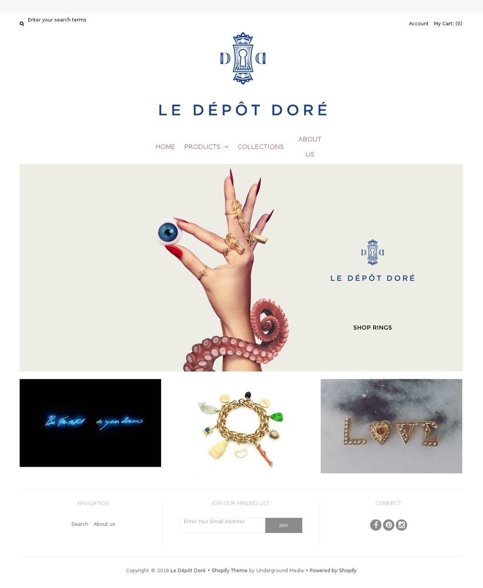 ledepotdore.com — Shopify storefront screenshot
