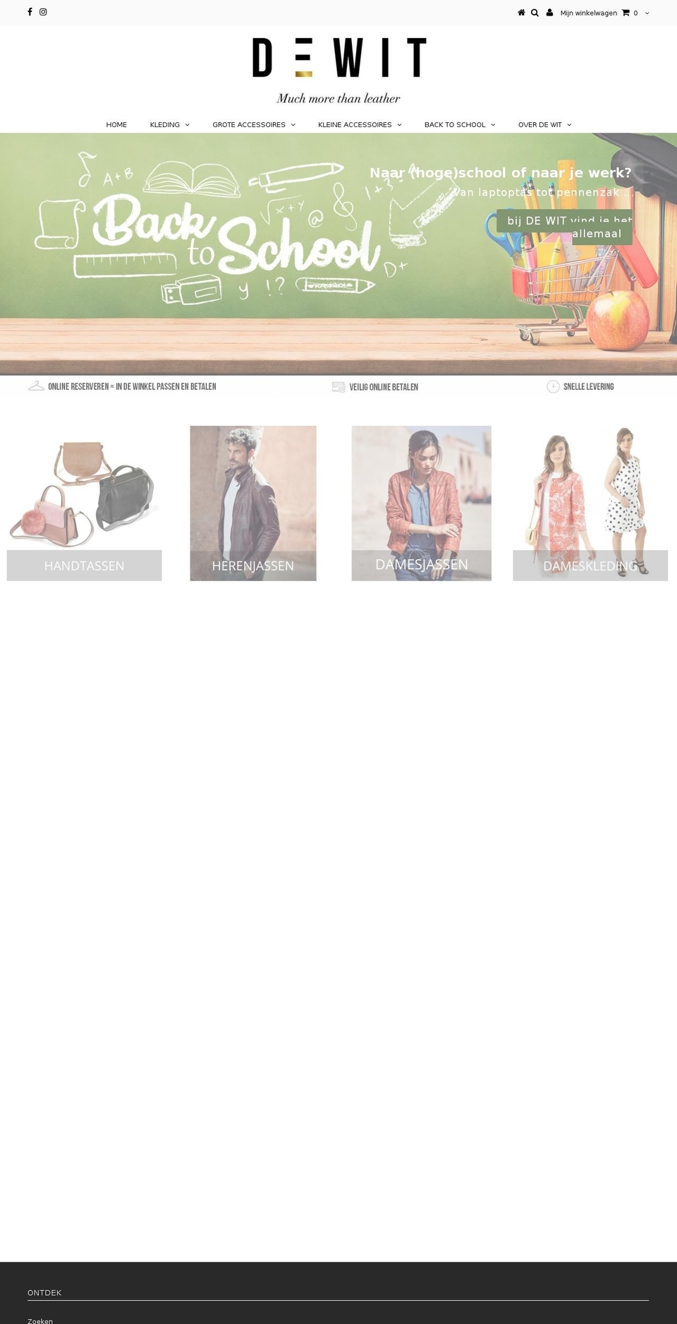 lederkleding.be shopify website screenshot