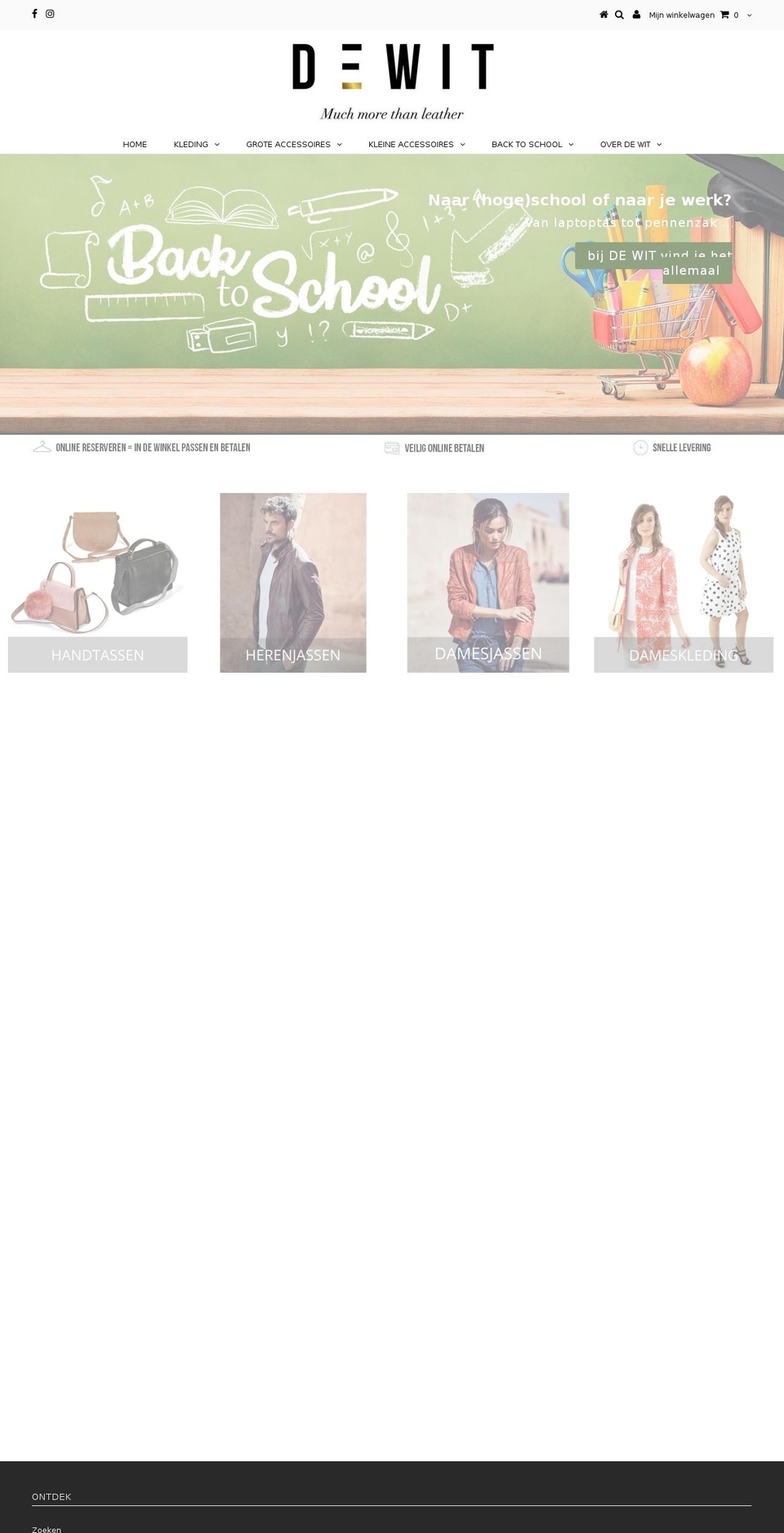 lederkleding.com — Shopify storefront screenshot