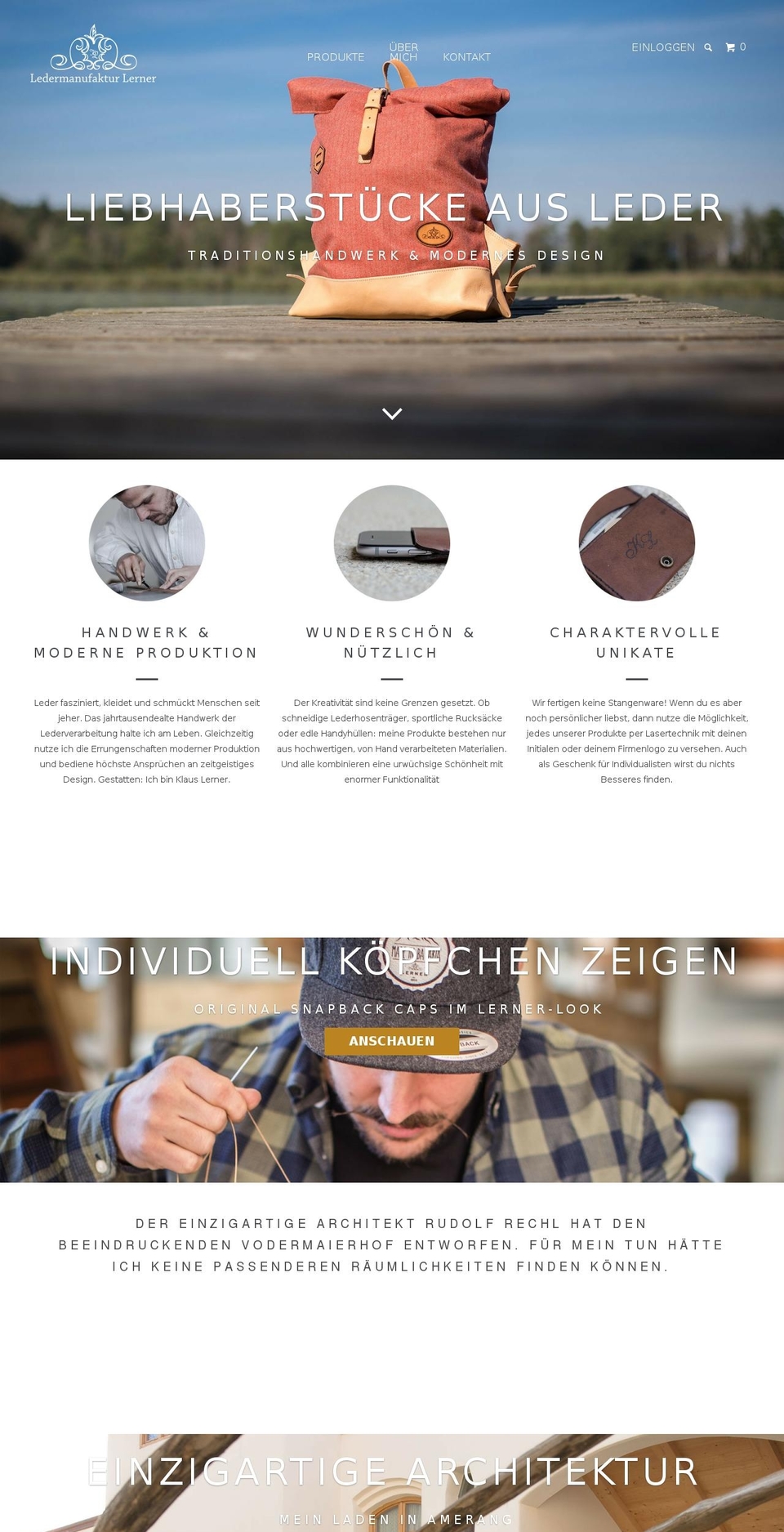 ledermanufaktur-lerner.de shopify website screenshot