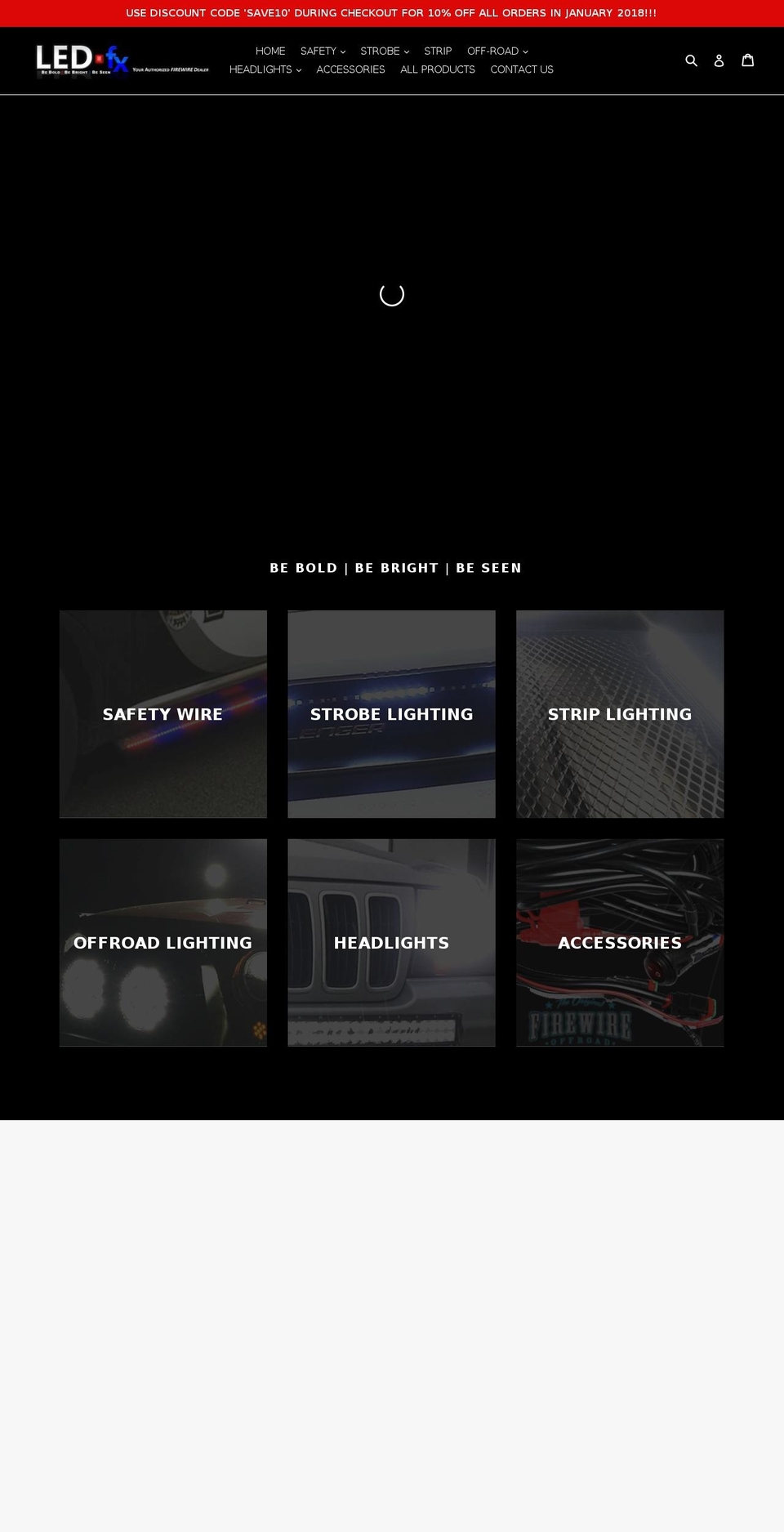 ledfxonline.com — Shopify storefront screenshot