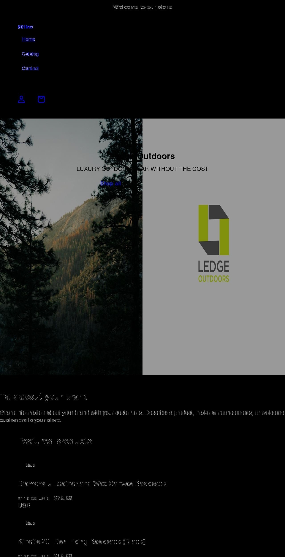 ledgeoutdoors.com shopify website screenshot