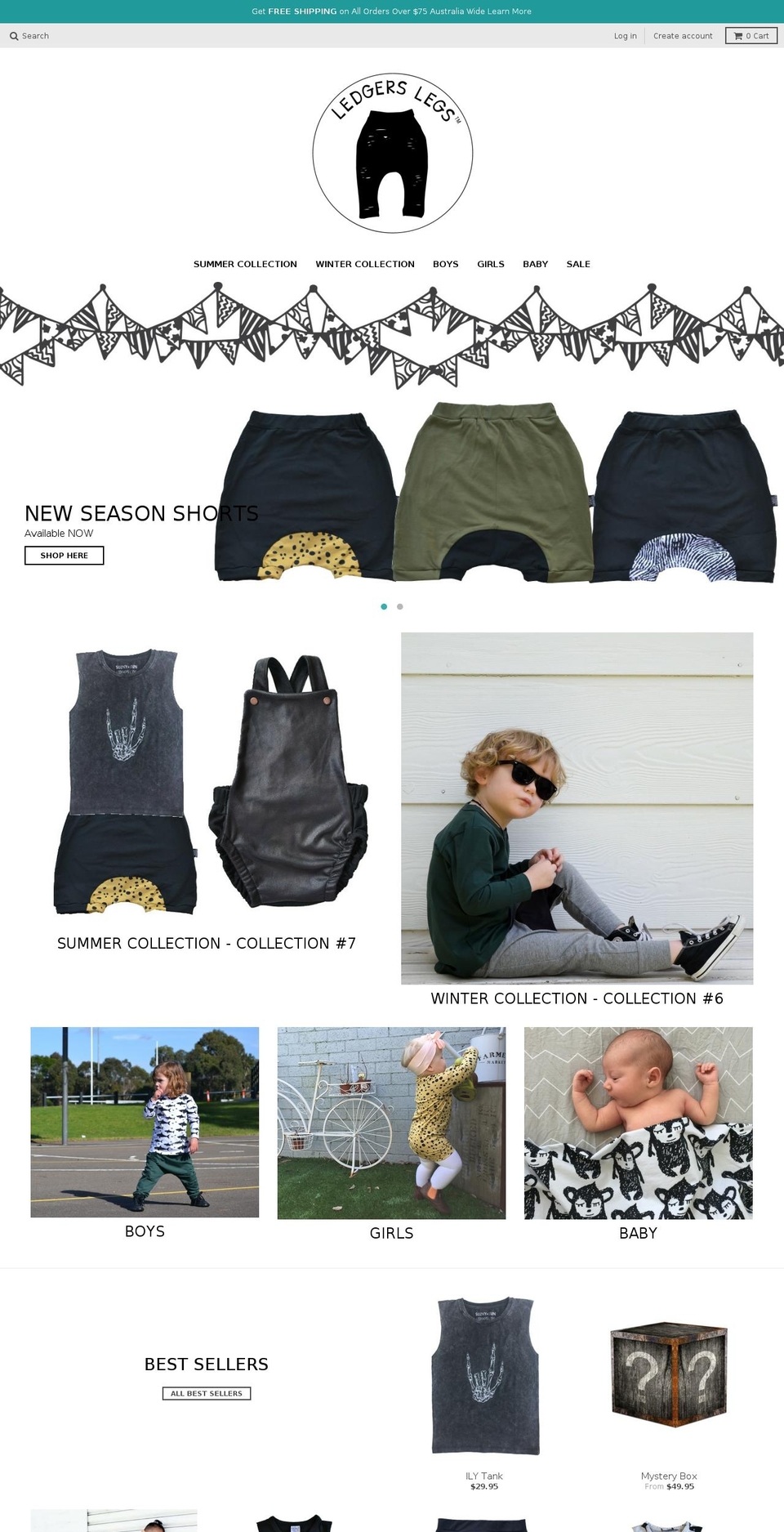 ledgerslegs.com shopify website screenshot