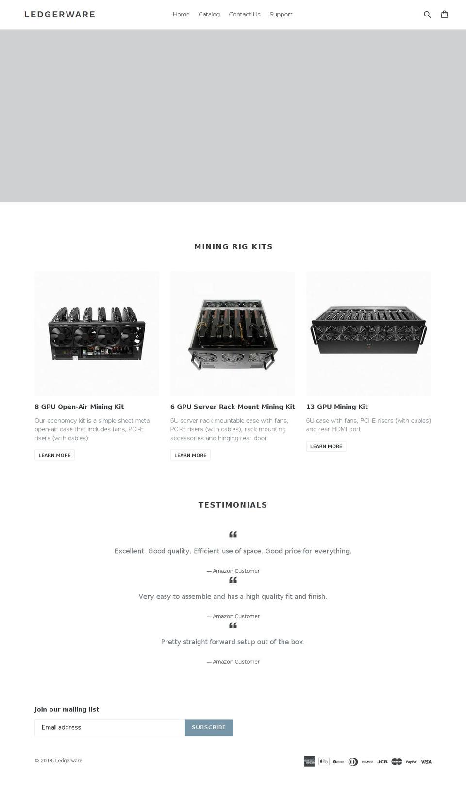 ledgerware.net shopify website screenshot