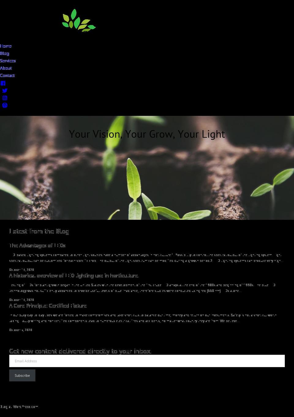 ledhomegrowing.ca shopify website screenshot
